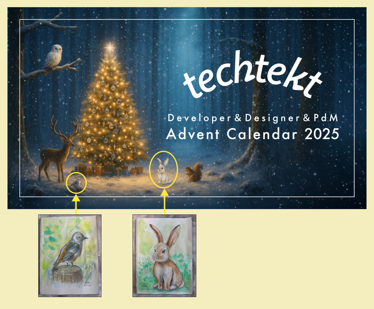 実際に描いた絵を合成して完成したキービジュアル