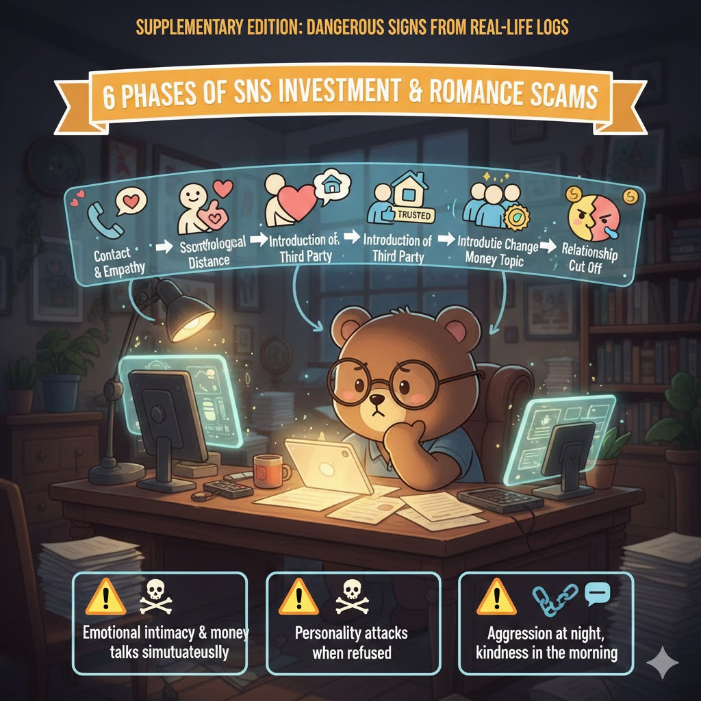 市場と人生について考える眼鏡をかけた茶色のキュートなクマ