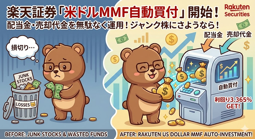 市場と人生について考える眼鏡をかけた茶色のキュートなクマ