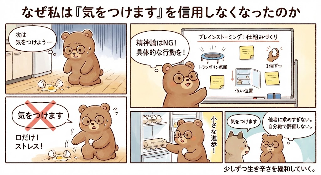 自身にNGワード登録を設定している眼鏡をかけた茶色のキュートな漫画風のクマ