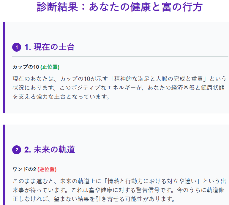 2025.12.29のタロット占い結果2