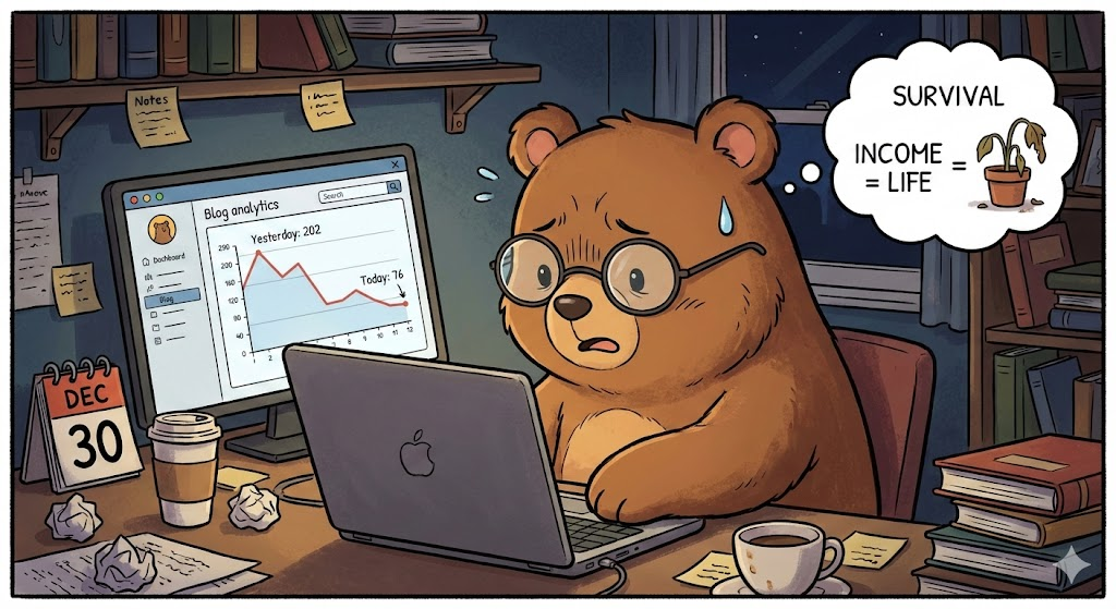 アクセス数と自身の生存を直結させているT-Kuma
