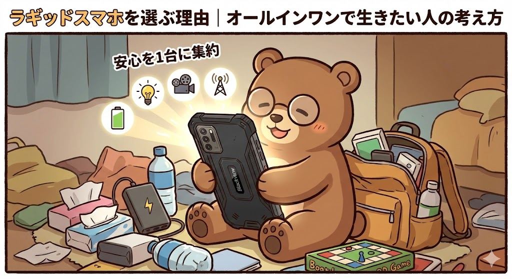 ラギッドスマホに安心を覚えるT-Kuma