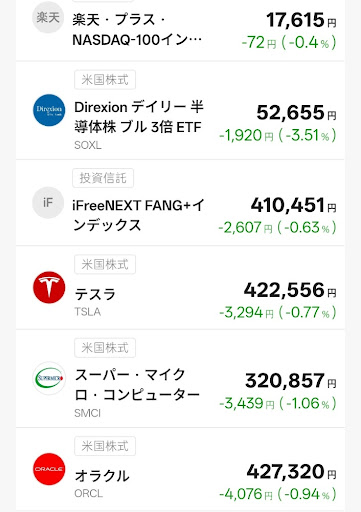 T-Kumaの所有銘柄2