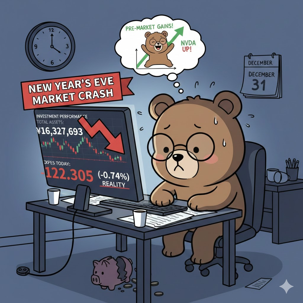 プレマーケットの表示に期待しすぎてショックなT-Kuma