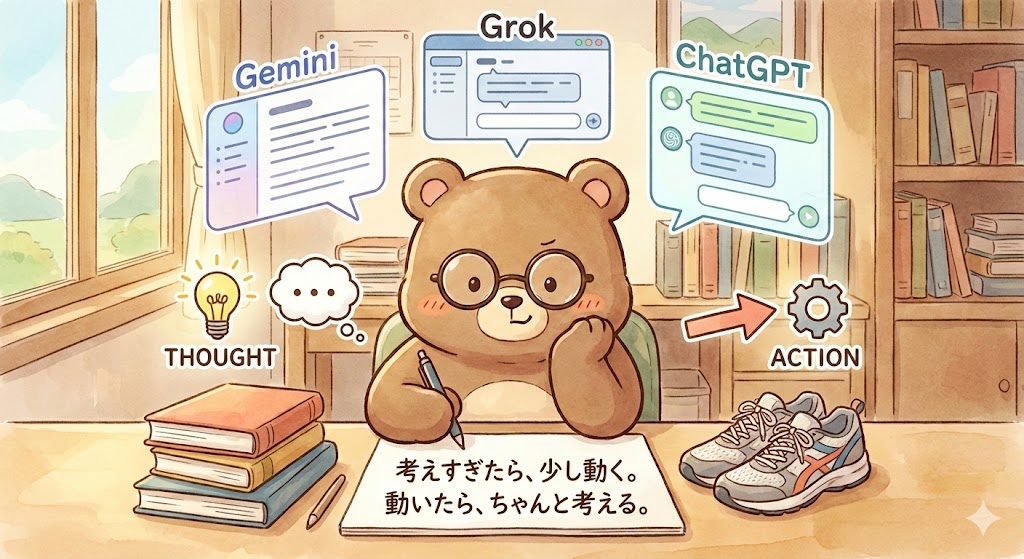 思考と行動のはざまに悩むT-Kuma