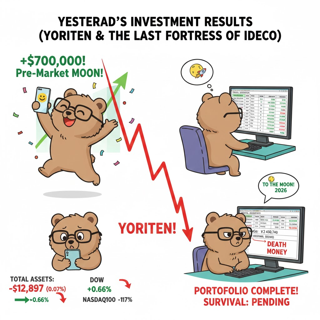 昨日の寄り天もどうにか緩和。口座整理に救われたT-Kuma
