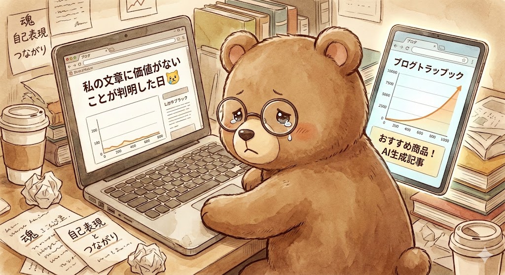 気持ちや魂を込めた記事には、いくばくかの価値があるのではないかと執着するT-Kuma