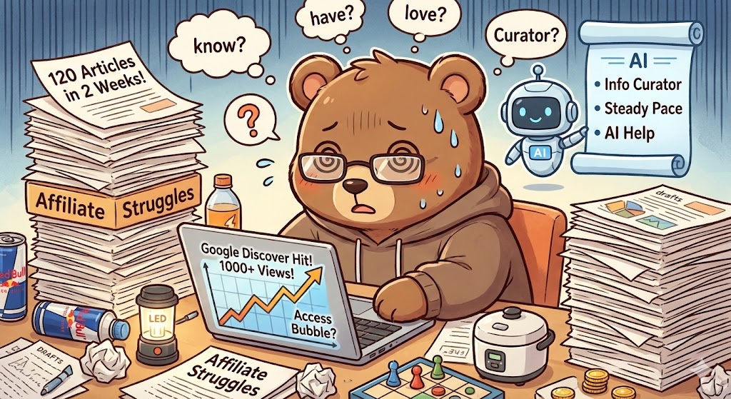 命を削ってアフィリエイト記事を書くにも限界があると思うT-Kuma