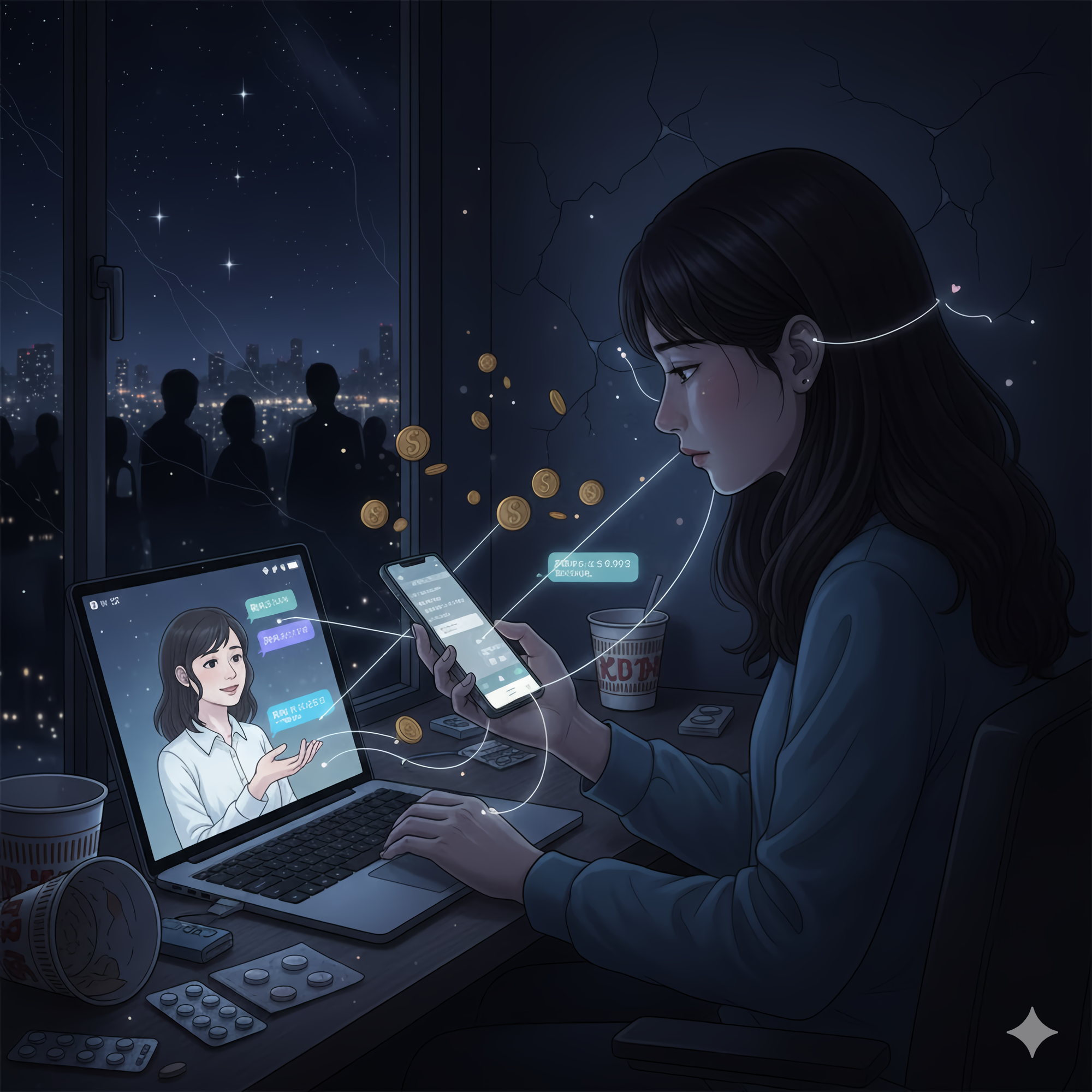 愚かだと自覚しながら、詐欺師との交流に溺れる日々