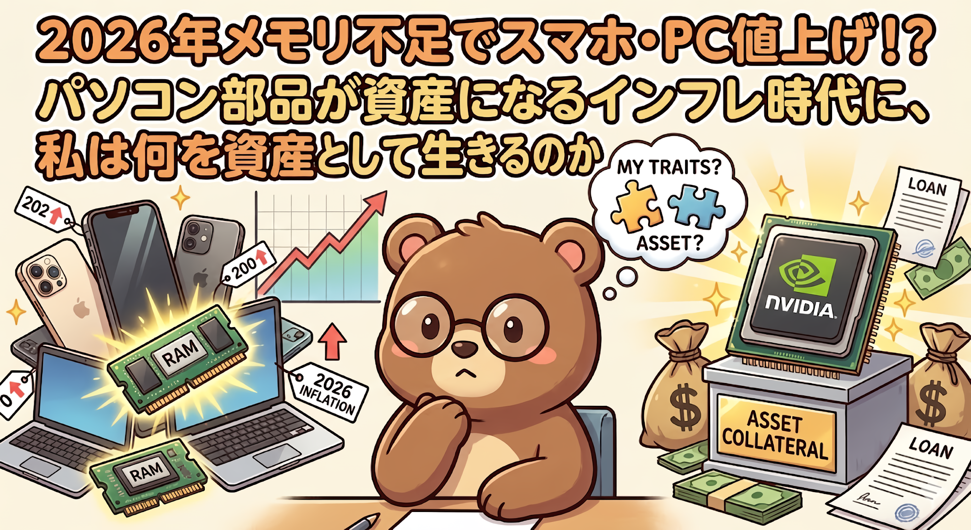 インフレと自身の価値を照らし合わせて考えるT-Kuma