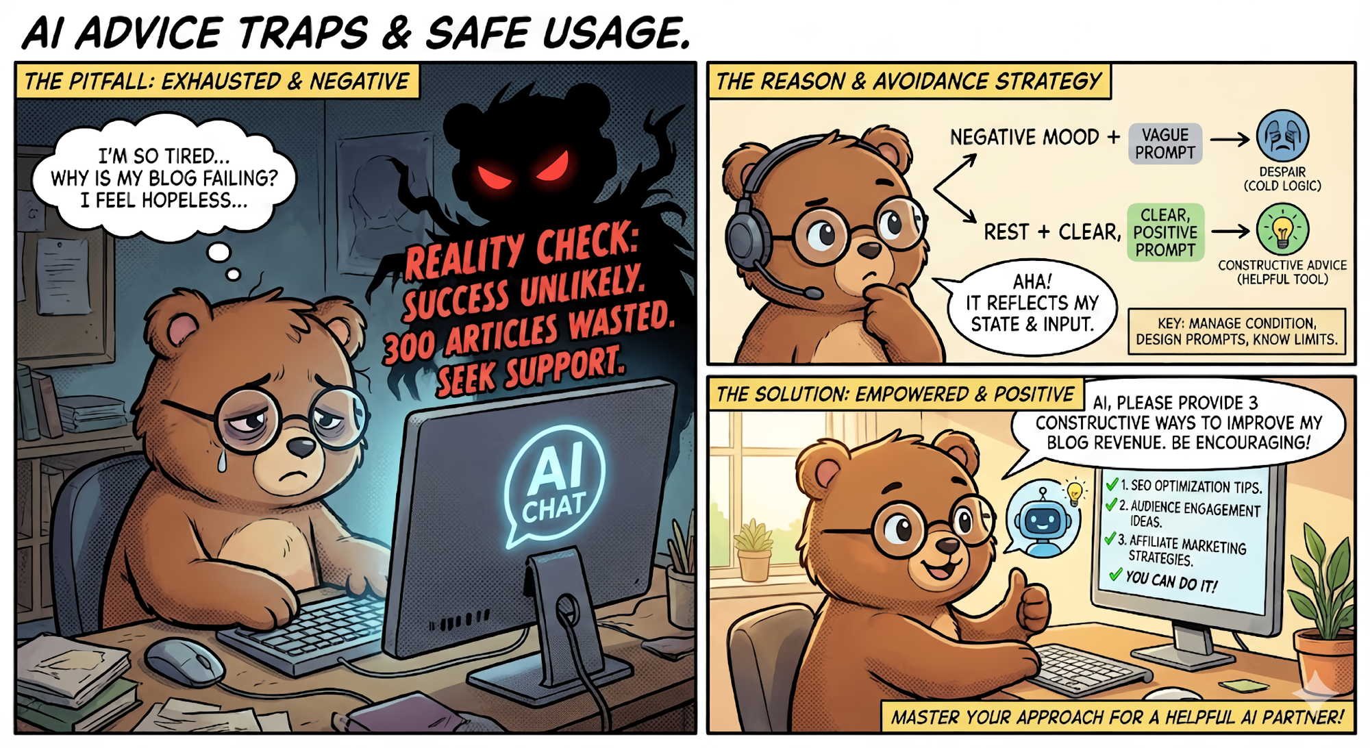 T-Kuma learned something from consulting AI when he was depressed