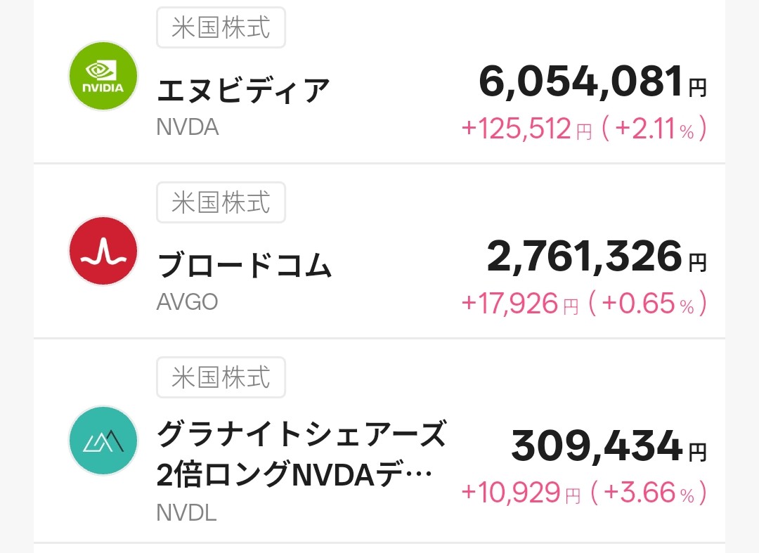 T-Kumaの所有銘柄１