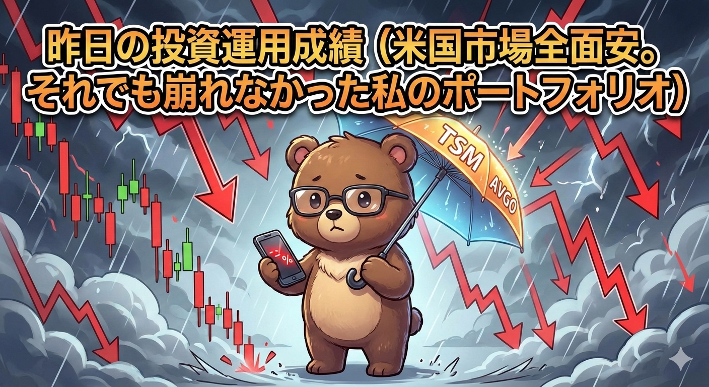 米国株全面安でも崩れなかったT-Kumaの運用成績｜TSM・AVGOが支えた1日（2026/2/6）