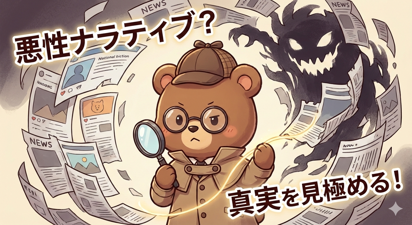 悪性ナラティブとは？意味と偏向報道との違いを解説。AIハルシネーションとの意外な関係も