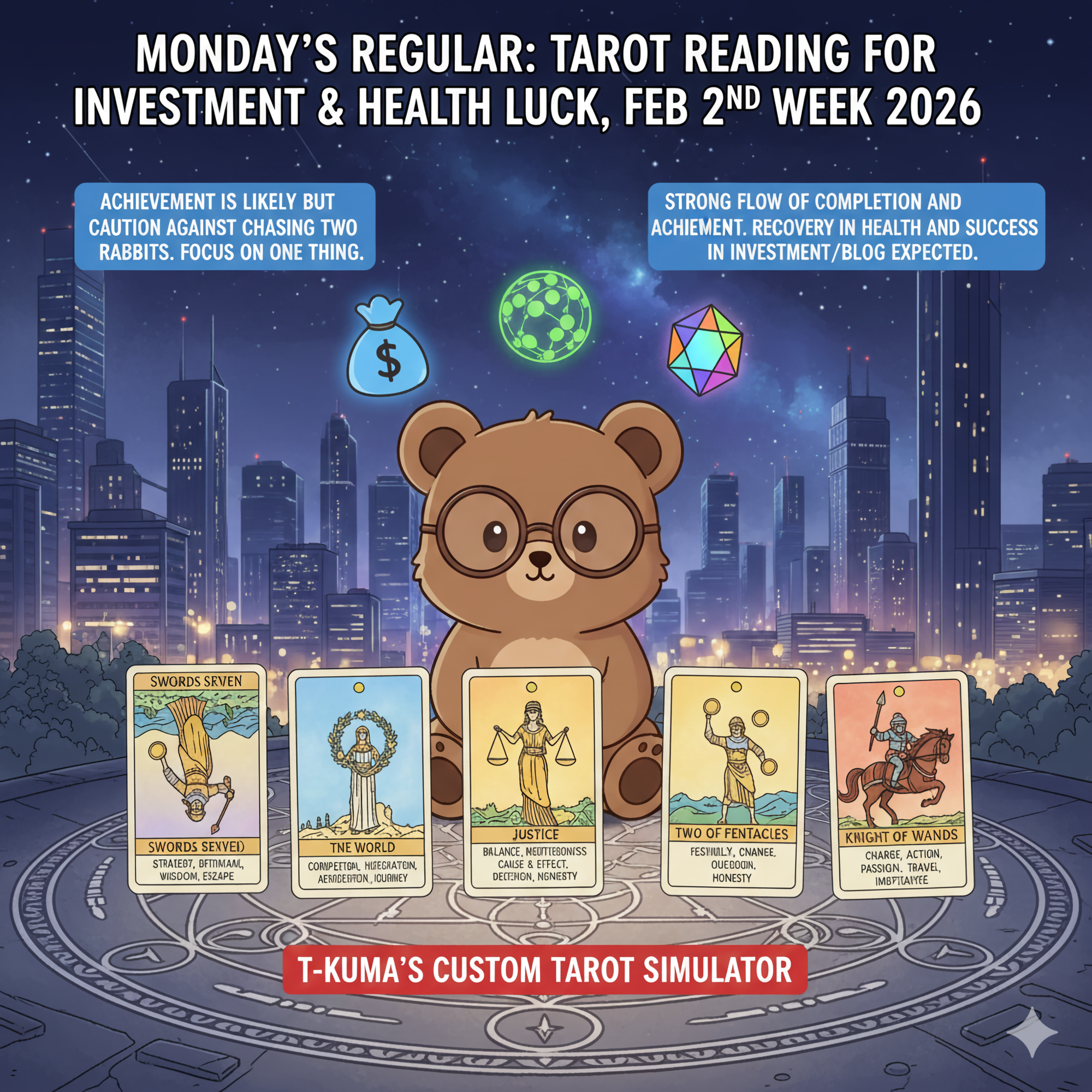 2026年2月第2週の投資運・健康運｜タロット結果と今週の行動指針（AI比較）