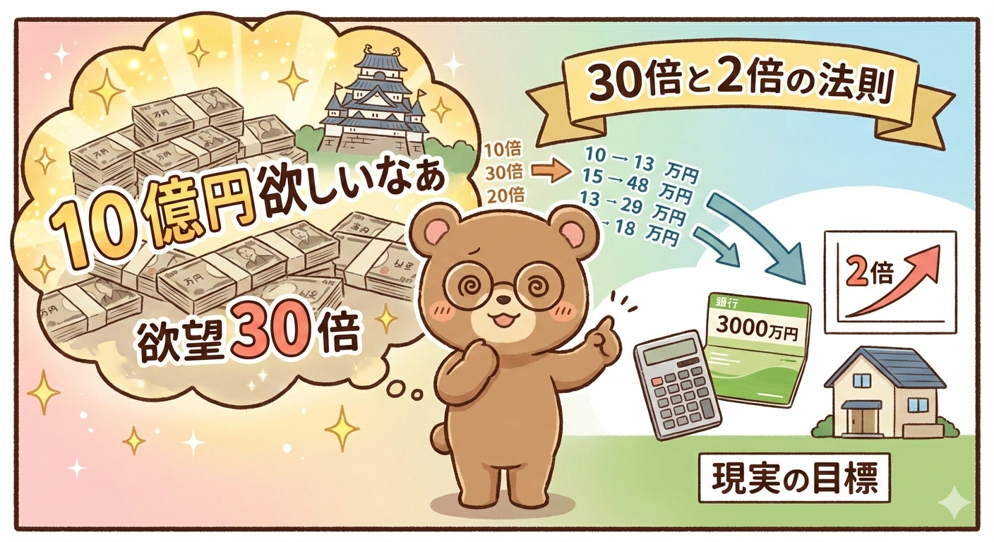 発達障害の私が『10億円欲しい』とつぶやく本当の理由｜30倍の理想と2倍の現実のギャップ
