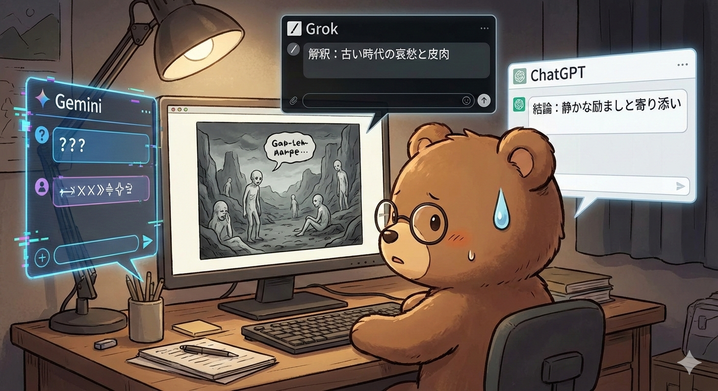 Gemini画像生成で意味不明な文字が出た話｜呪いに見えたAIイラスト考察