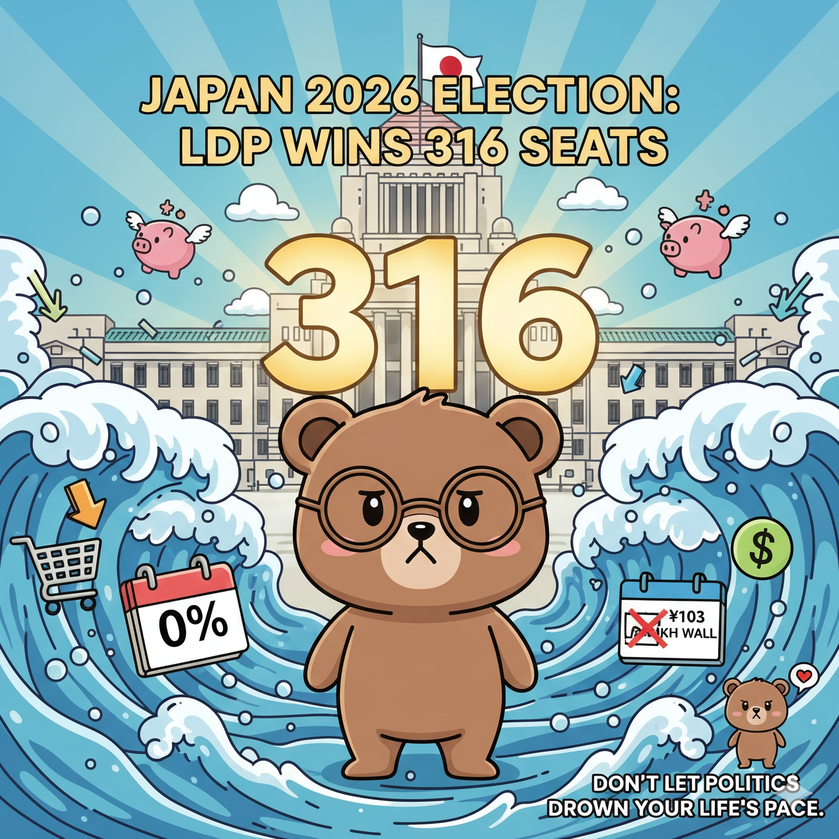 2026年衆院選 自民316議席大勝！高市政権の消費税減税・103万円壁解消で家計はどう変わる？【低所得層予測】