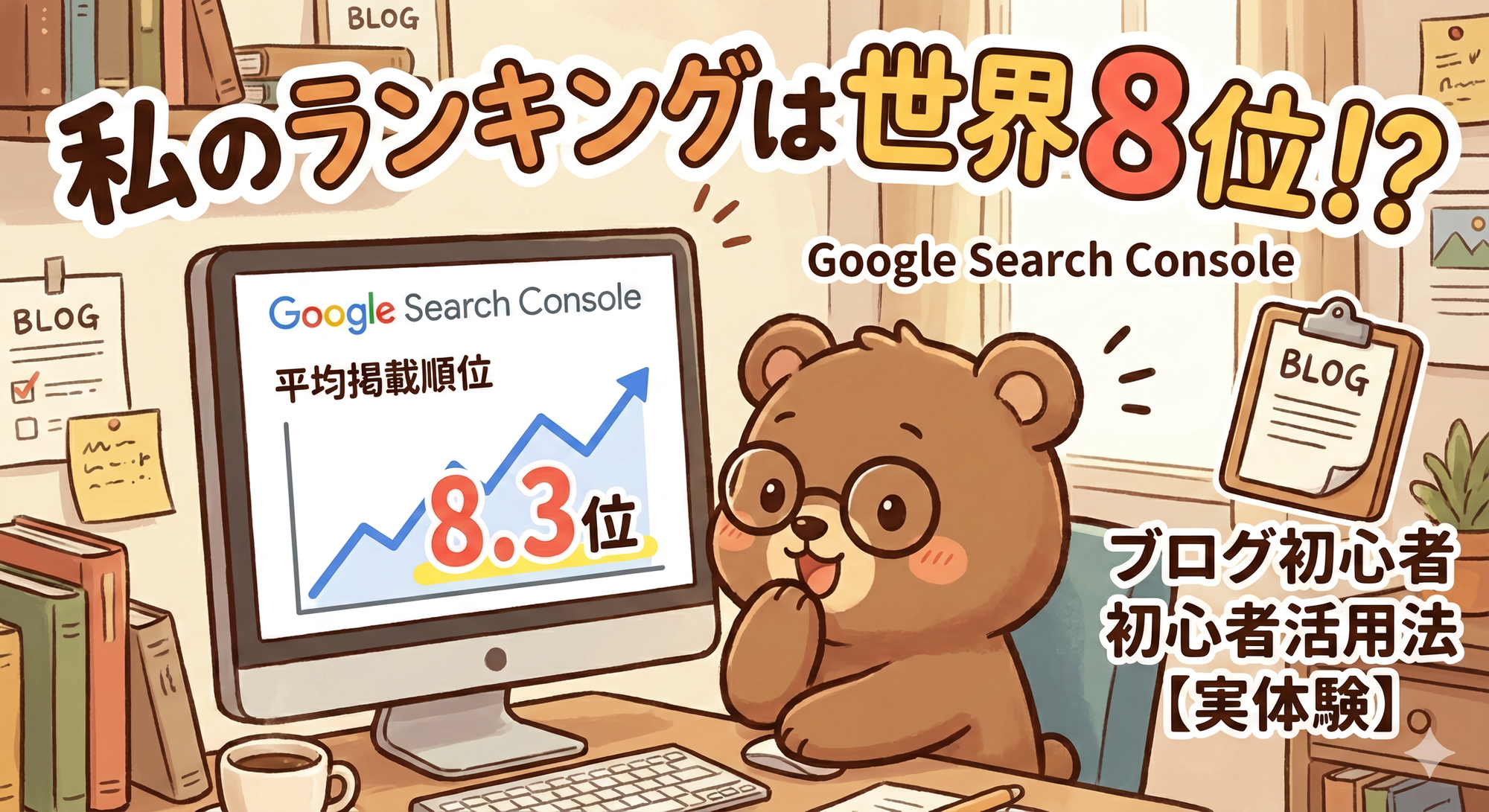 私のランキングは世界8位！？Google Search Consoleの平均掲載順位8.3位の実態と初心者向け活用術