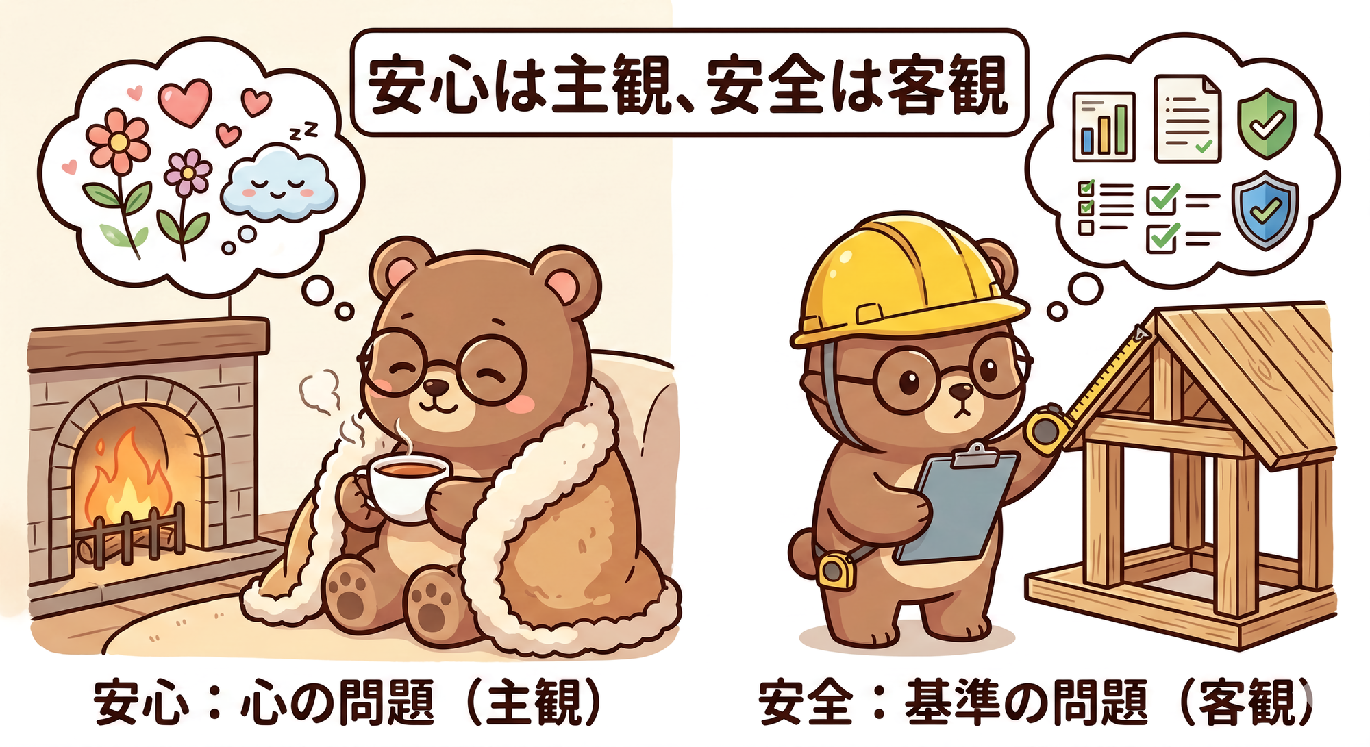 安心と安全の違いとは？主観と客観の違いをわかりやすく解説｜心理的安全性との関係も