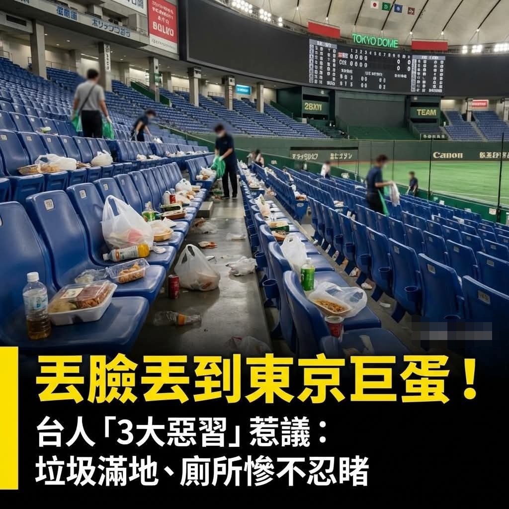 3月10日14時時点で286万PVのフェイク画像（WBCで台湾人が東京ドームにゴミを放置？）