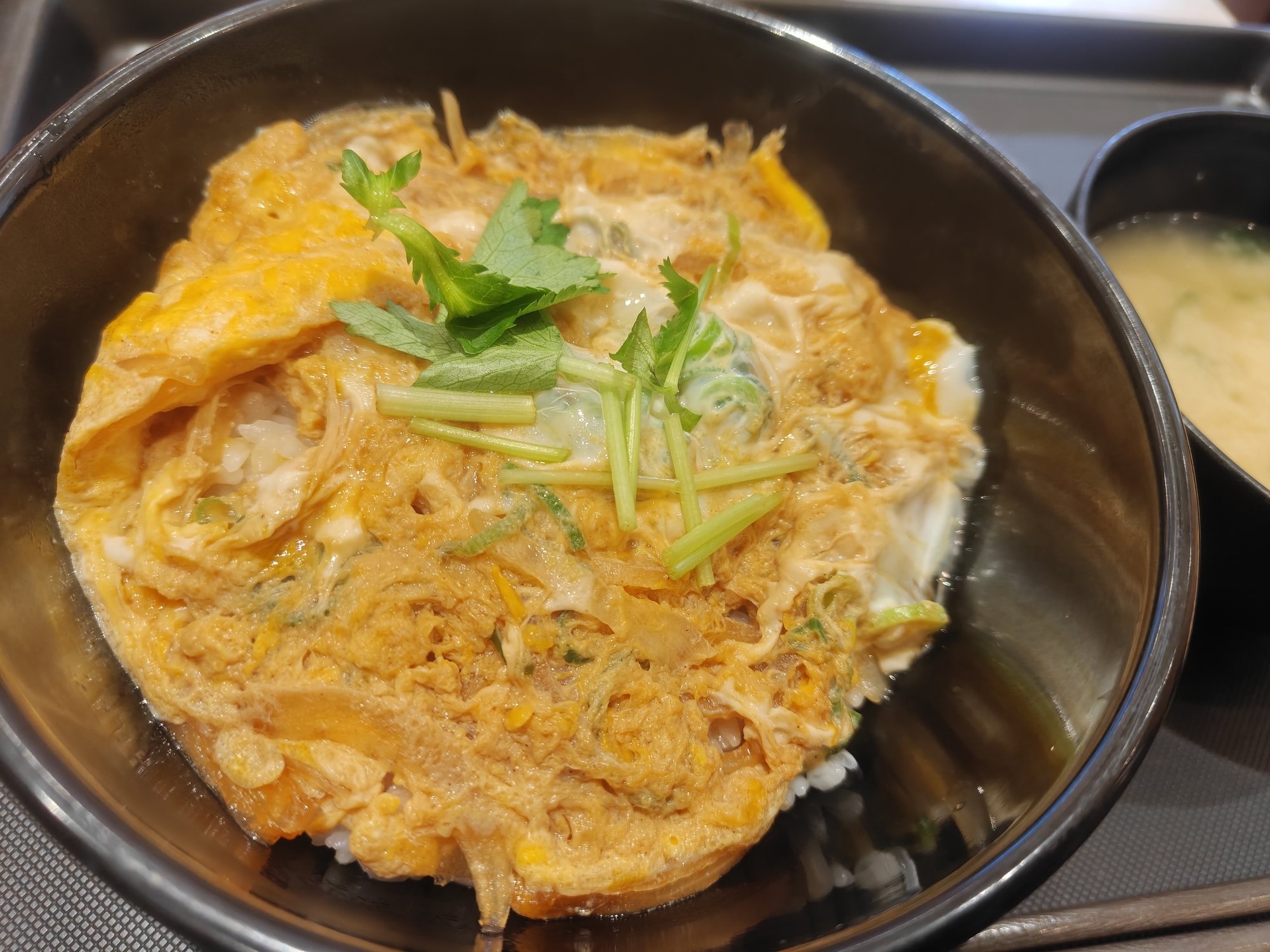 松のや玉子丼実物画像