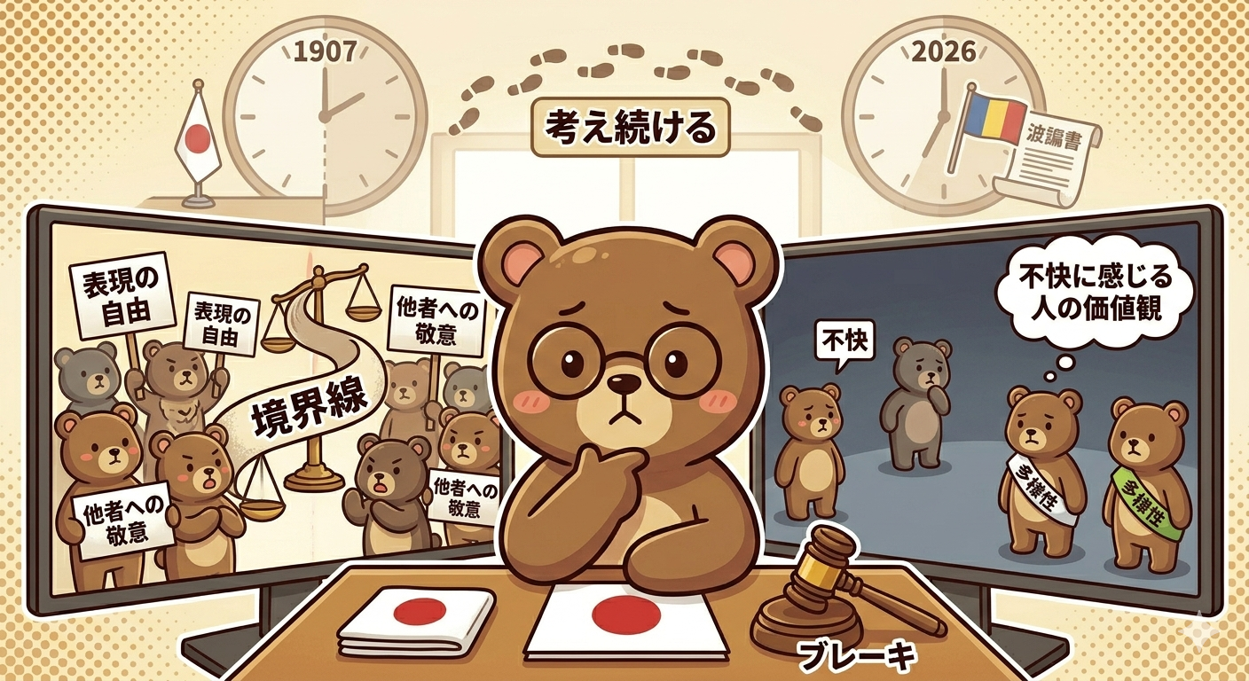 日本国旗を燃やす合法性の不均衡と国旗損壊罪新設の意義自国であろうと他国であろうと、国旗や国歌など国のシンボルは「丁寧に扱いましょう」というだけ国際的なマナー