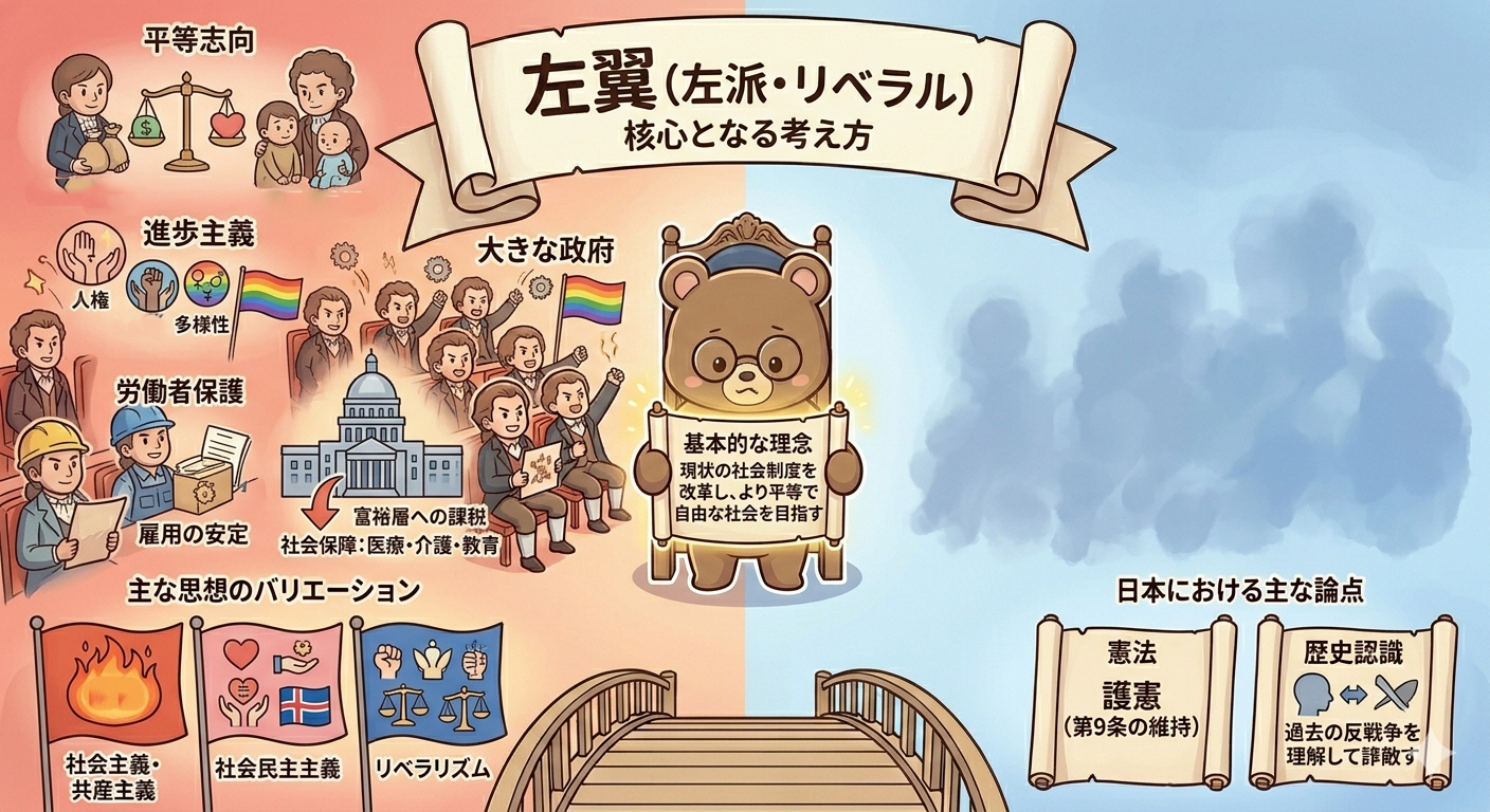 左翼とは「社会を変えてでも平等を実現しようとする立場」