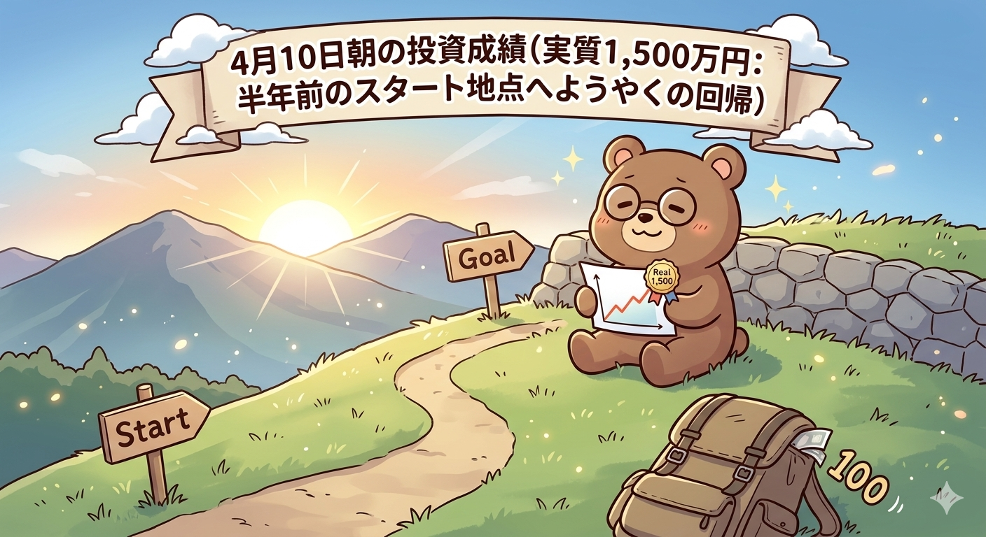 2026年4月10日米国株成績｜半導体の支えで資産1,500万円台を回復、苦闘の半年を経てスタートラインへ