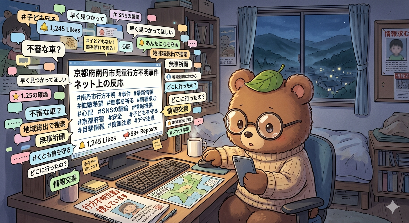 安達結希さん京都府南丹市 児童行方不明事件におけるインターネット上の反応