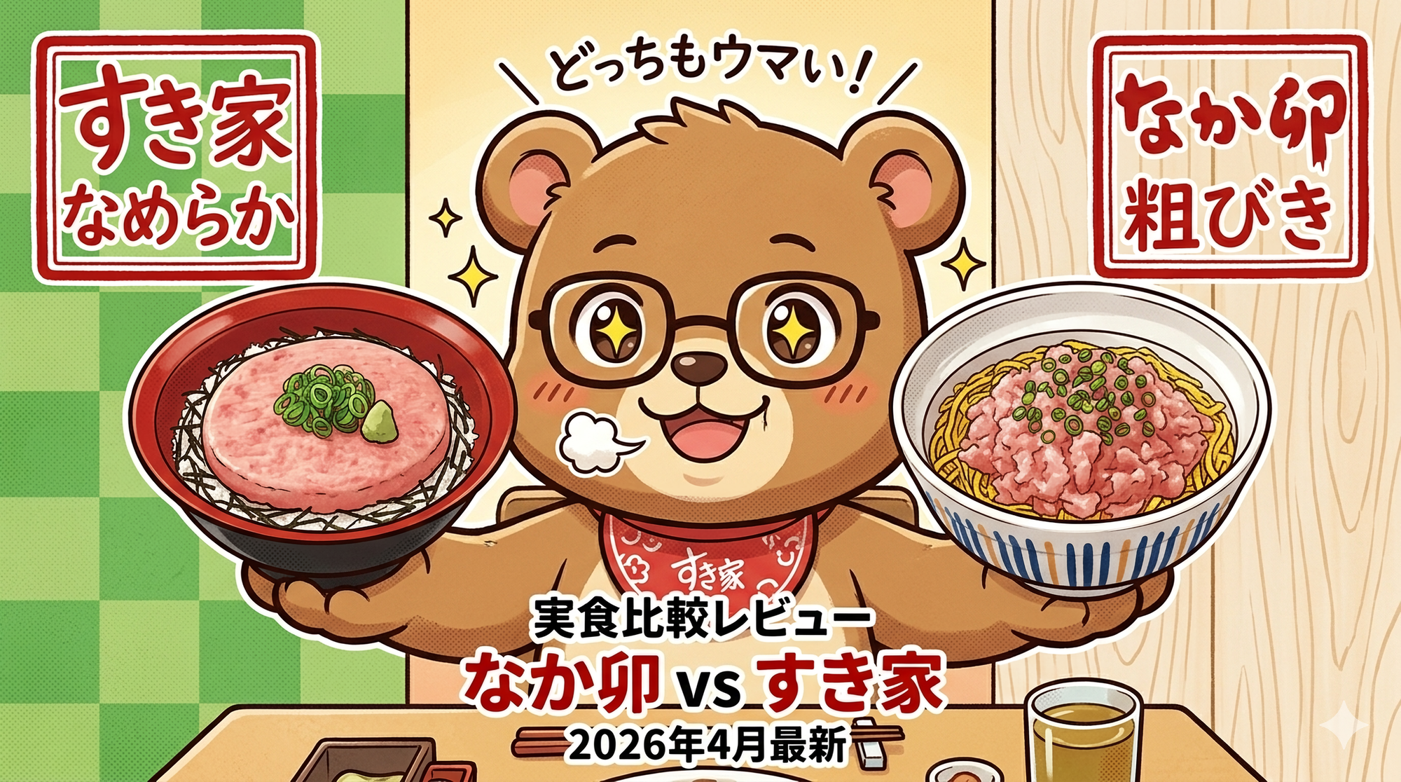 【2026年4月最新】なか卯vsすき家 まぐろたたき丼を比較！おいしい？まずい？実食＆口コミレビュー