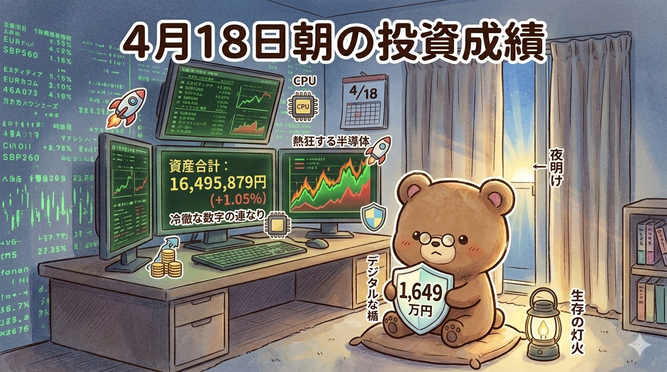 2026年4月18日米国株成績｜全面高の恩恵と1,649万円の生存記録