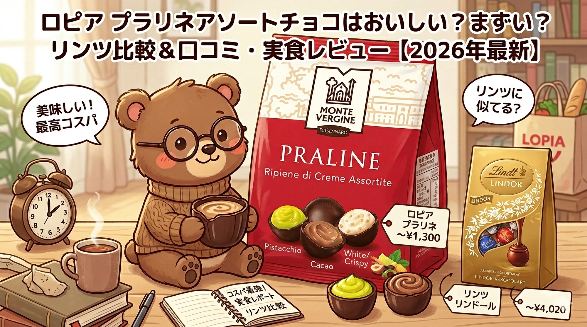 ロピア プラリネアソートチョコ 口コミ リンツ比較コスパ検証 実食レビュー【2026年4月最新】