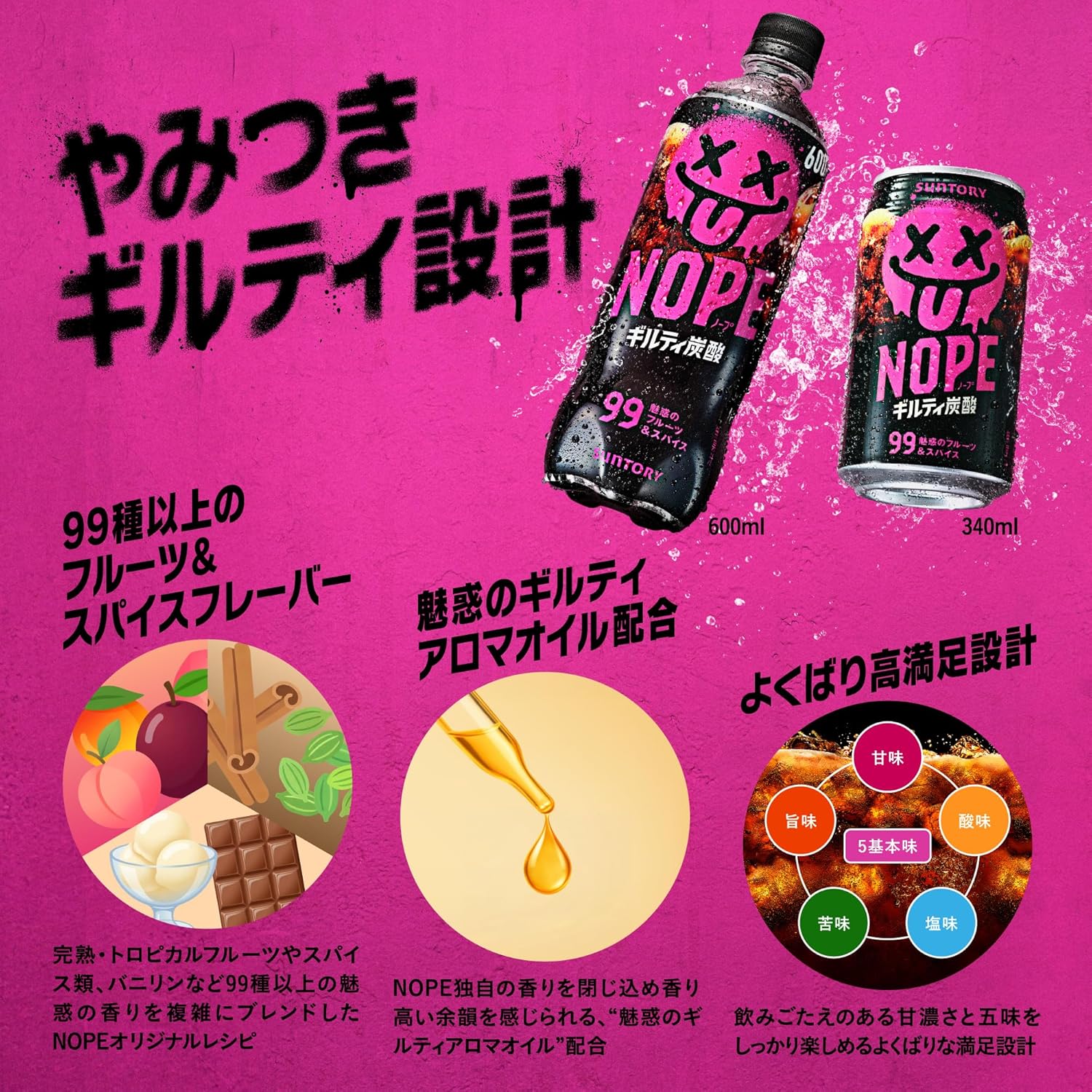 ギルティ炭酸NOPE(ノープ)の主な特徴