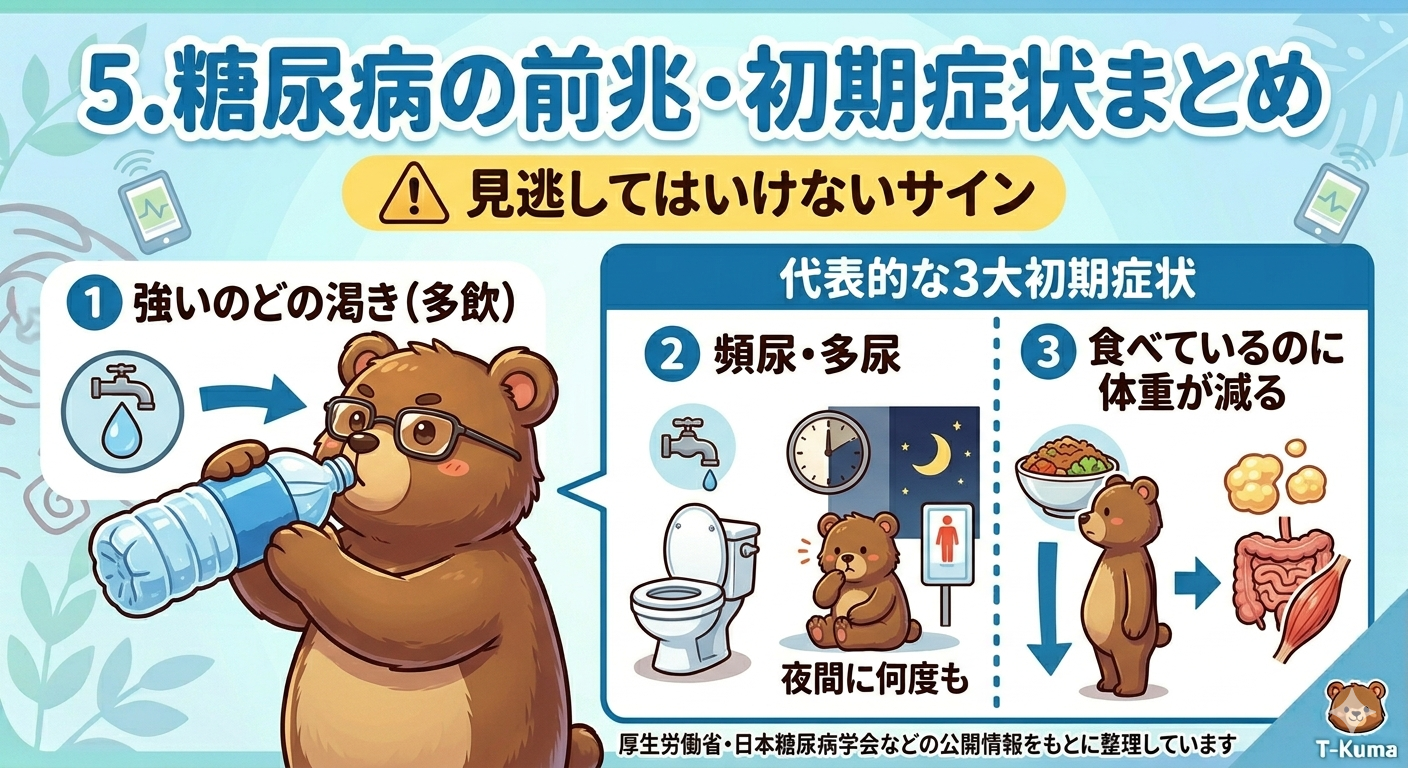 糖尿病の前兆・初期症状まとめ｜見逃してはいけないサイン2026年4月