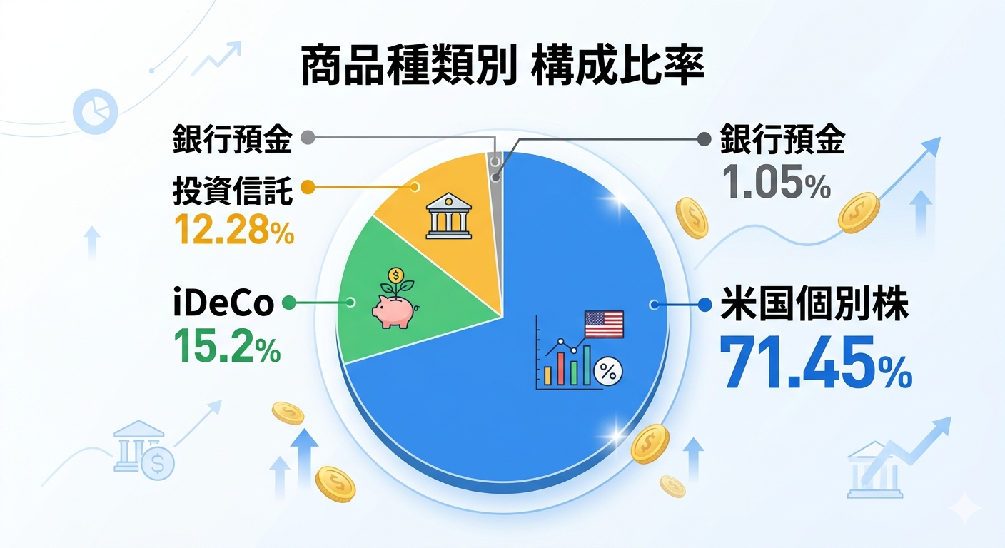 T-Kuma資産 2026年4月28日時点 商品種類別比率