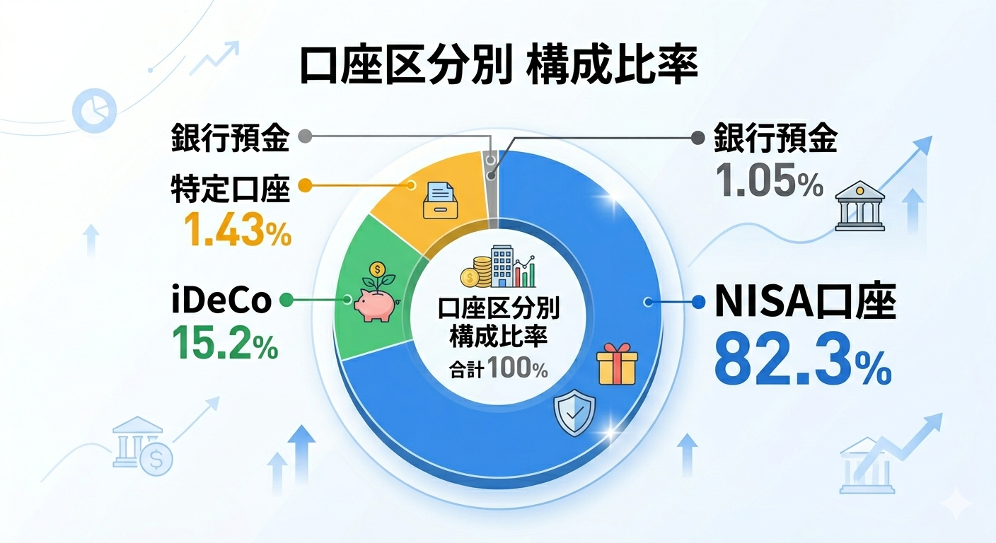T-Kuma資産 2026年4月28日時点 口座区分別比率
