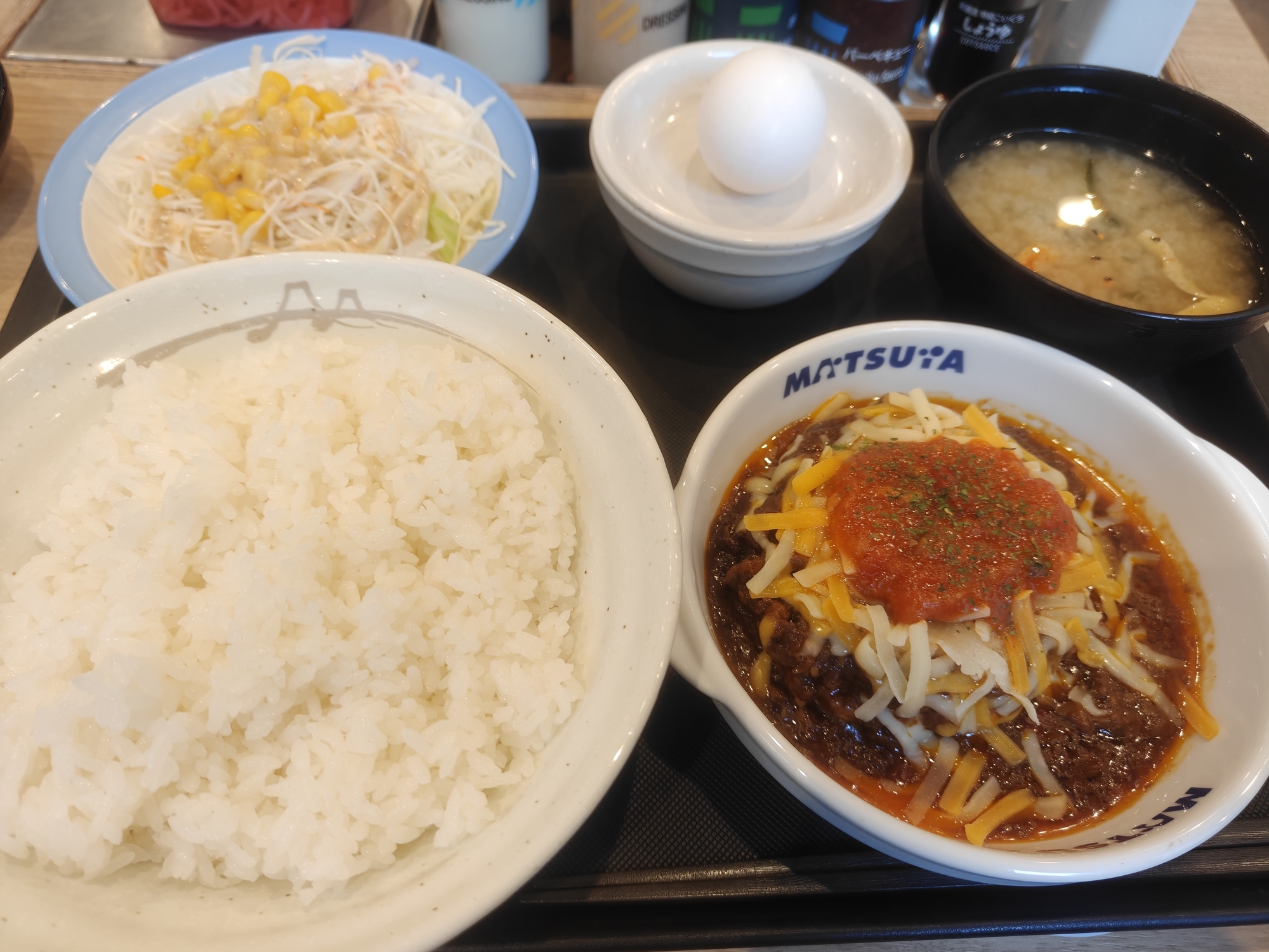 2026年5月 松屋タコサルサハンバーグ定食生卵付き  実食レビュー 2026