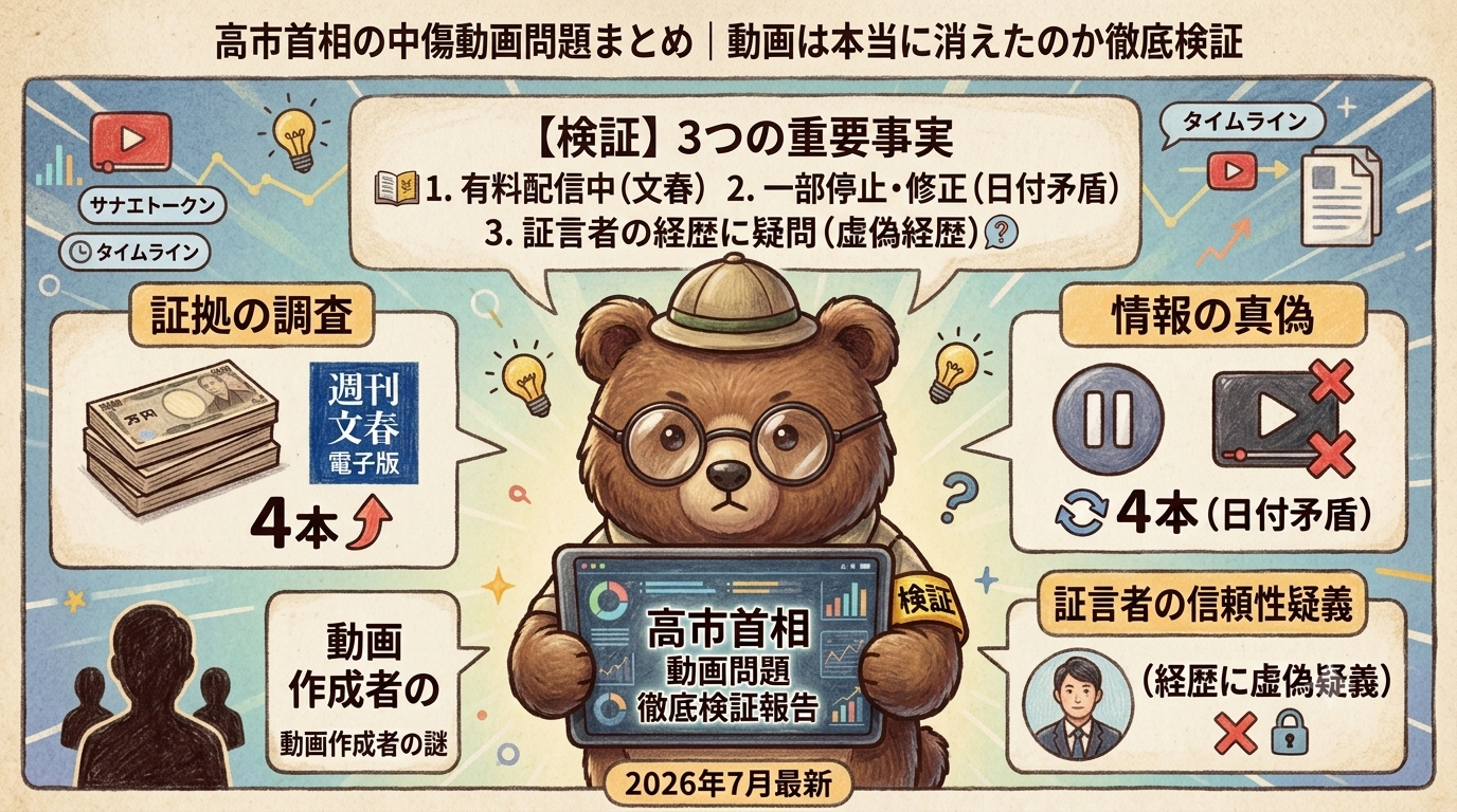 高市首相の中傷動画問題まとめ|公開・一部停止の経緯を徹底解説