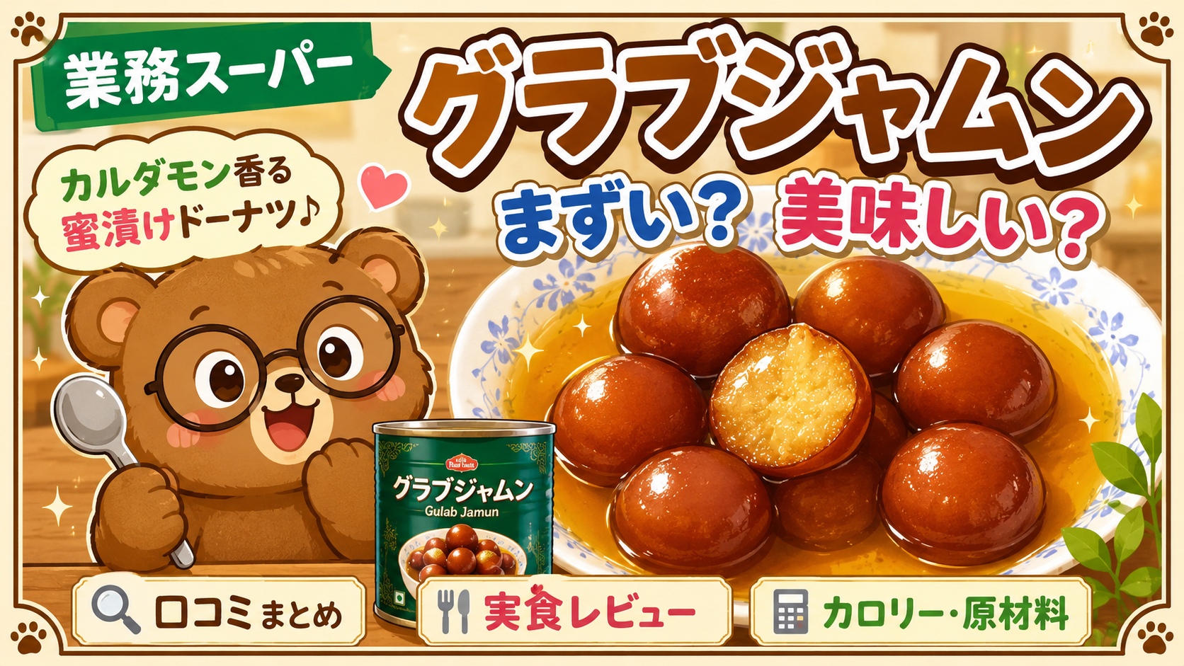 業務スーパー グラブジャムン まずい?美味しい?口コミ・実食レビュー