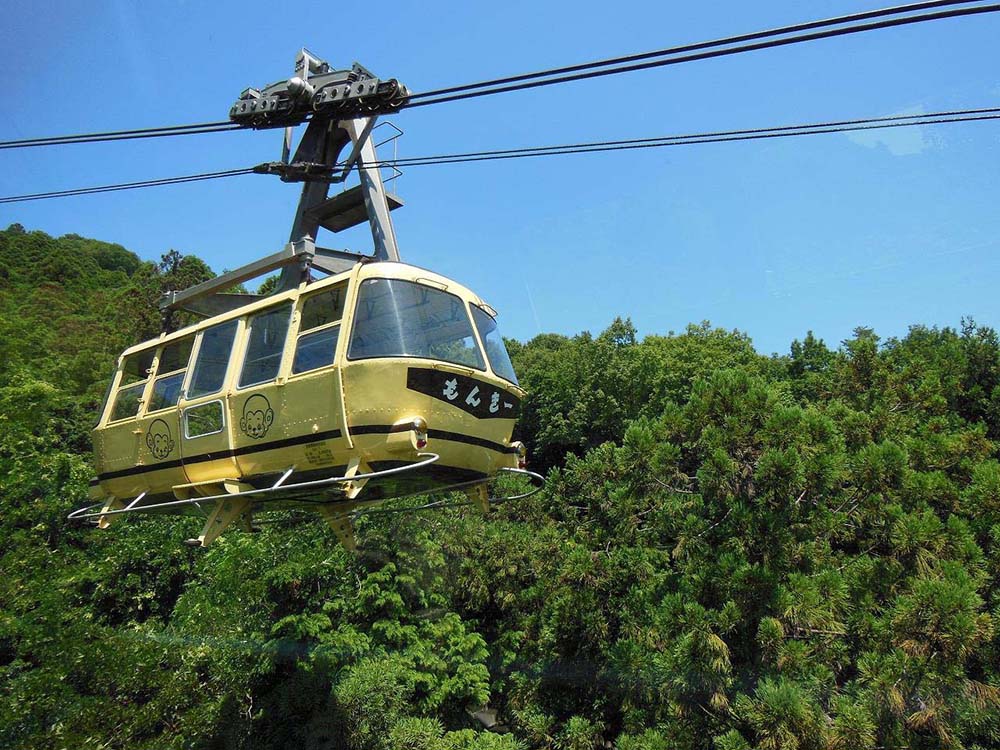 宝登山ロープウェイのゴンドラ