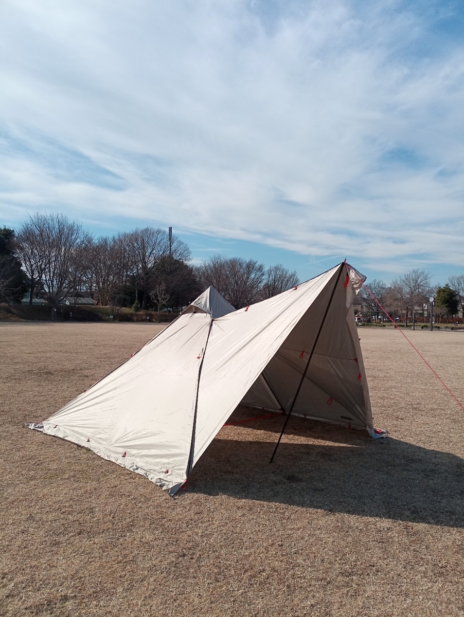 新幕導入 ～FIELDOOR FORK TENT 280 PLUS～ - お酒とキャンプと雑記録
