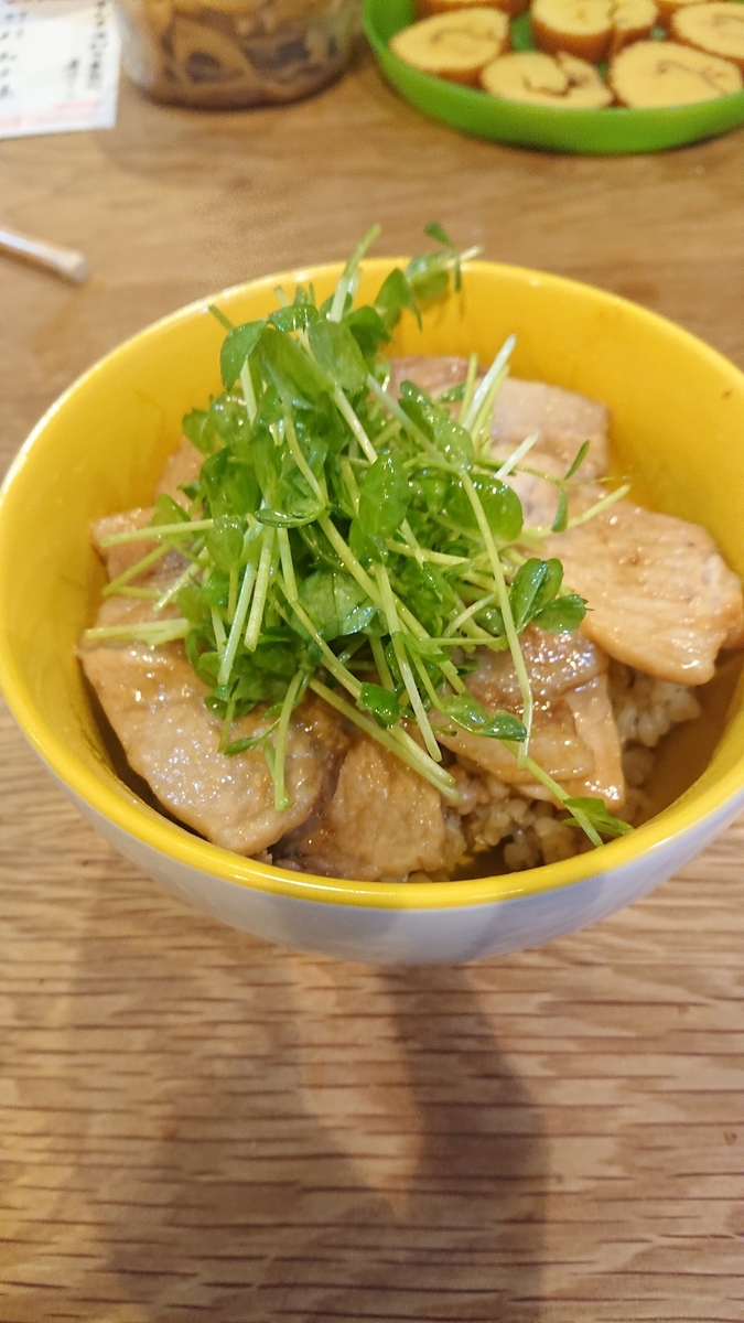 晩御飯 豚丼 タコモアクション 晩御飯 豚丼 タコモアクション