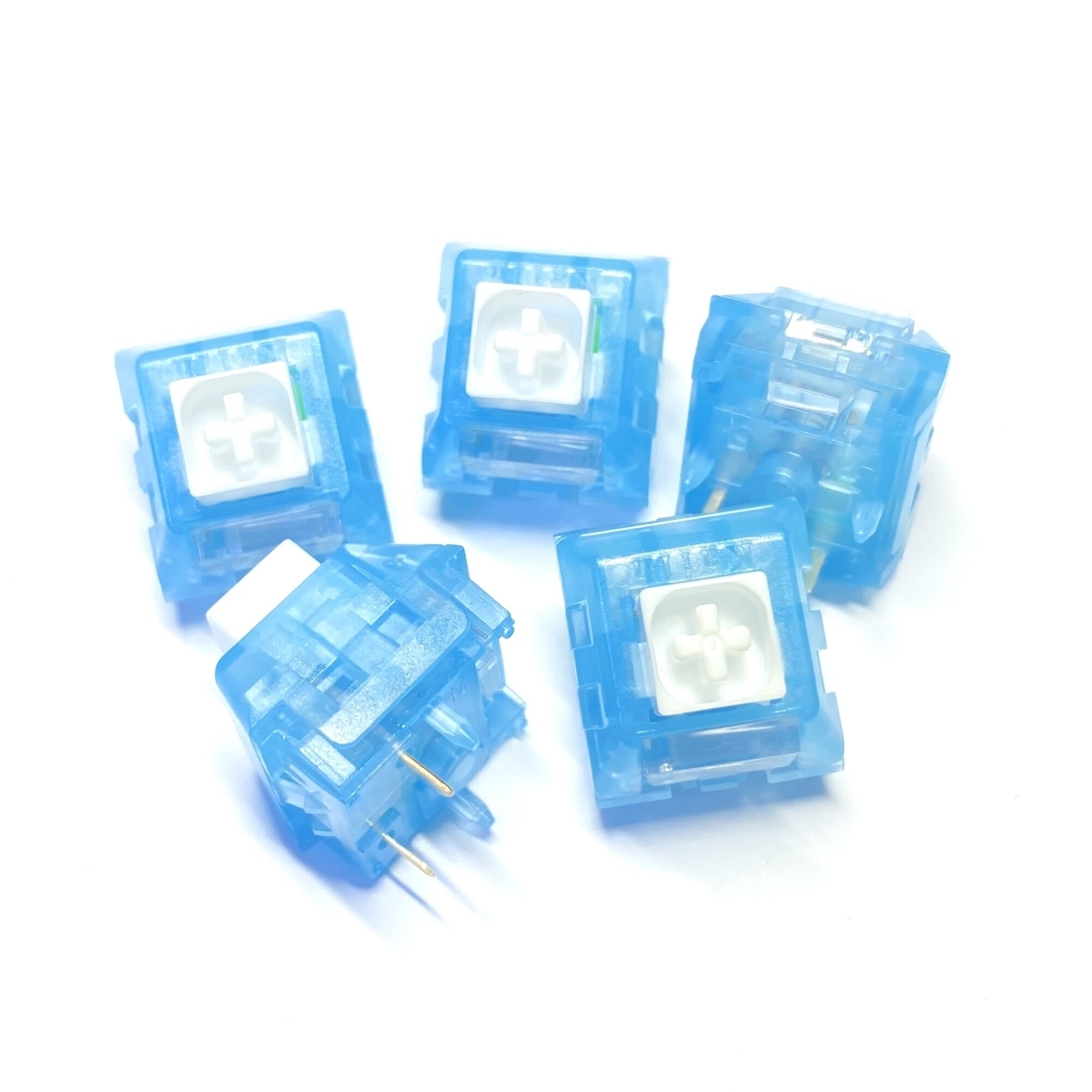 Chosfox x Kailh Arctic Fox クリッキースイッチ（薄青/白/5ピン/52g/5