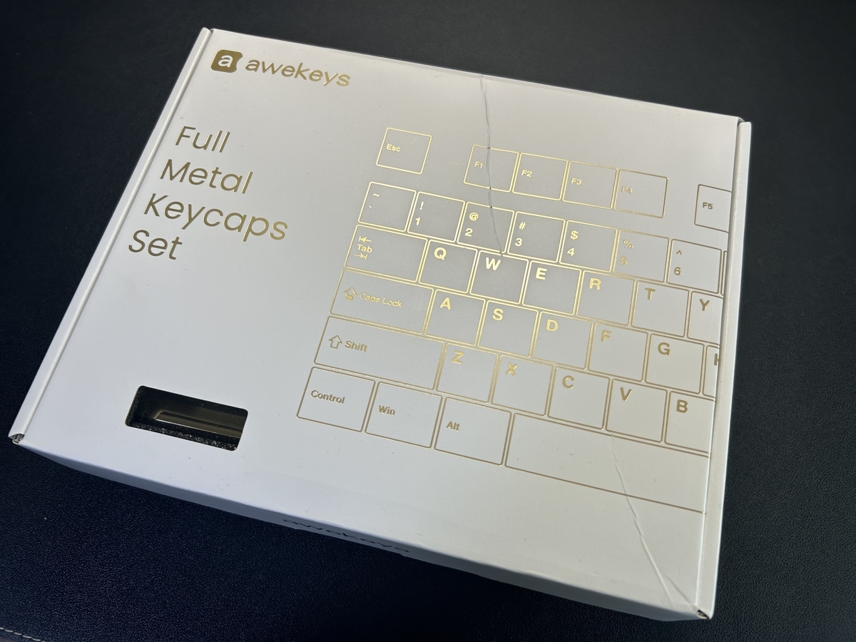 Awekeys Full Metal Keycap Set Gold - 魅力溢れる金属製キーキャップ