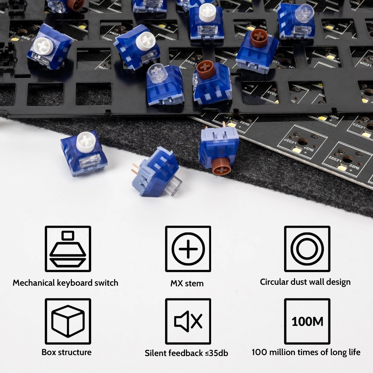 Kailh Deep Sea Silent Box Switch Whale｜定番のサイレント