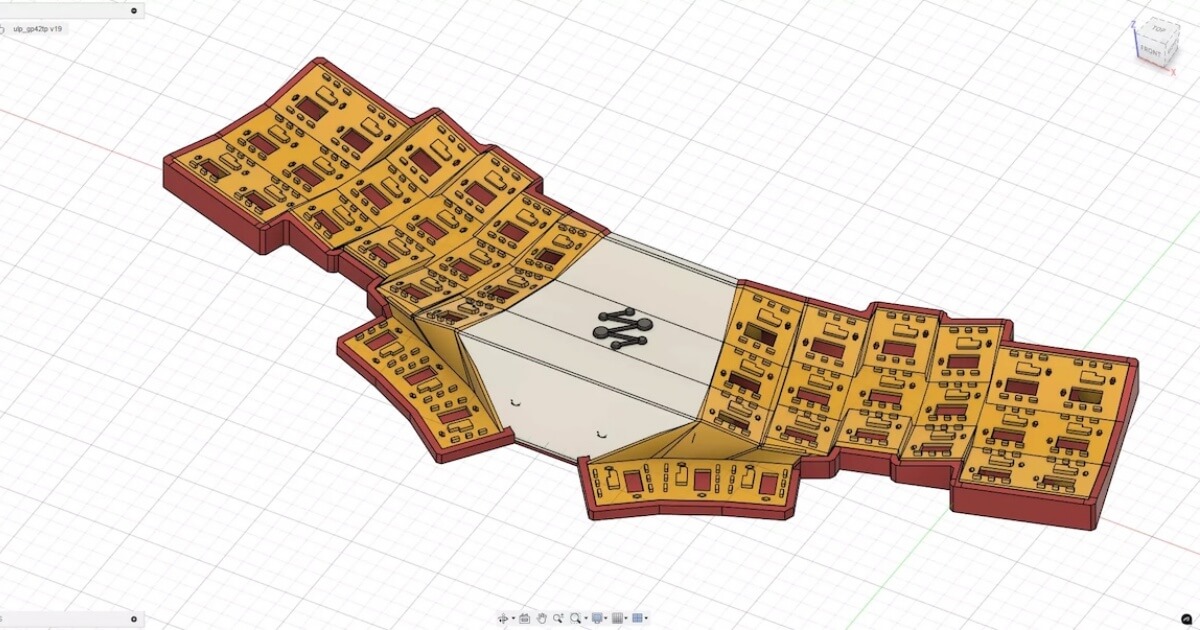 Geulpan42ULP｜薄型3D設計が光る自作エルゴノミックキーボード｜3Dケースデータの画像