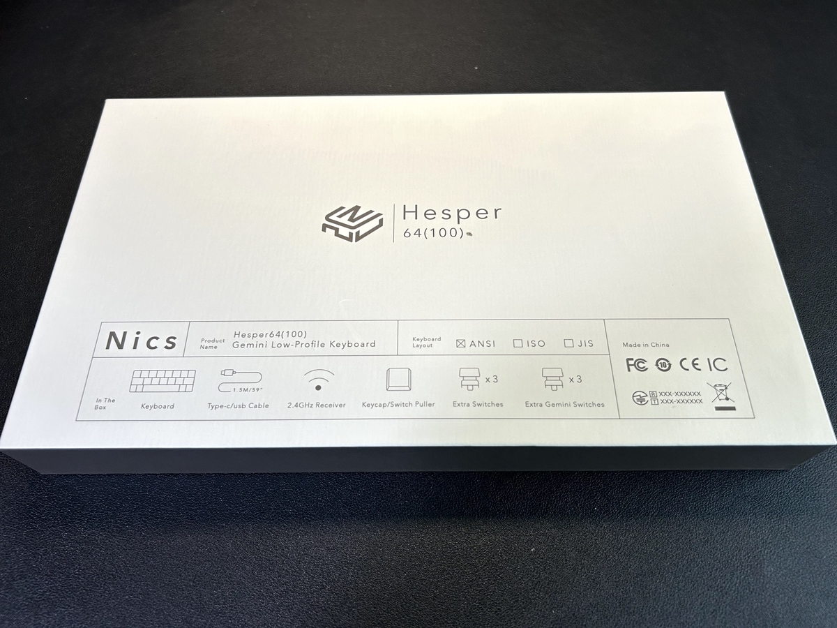 Nics Hesper64(100) レビュー｜世界初のデュアルアクションキーを搭載