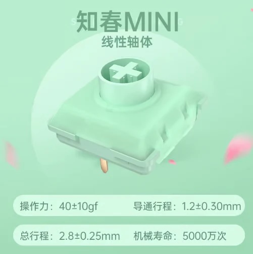 Kailh Spring MINI ロープロファイル リニア キースイッチ(ChocV2/40g Kailh Spring MINI ロープロファイル リニア キースイッチ(ChocV2/40g